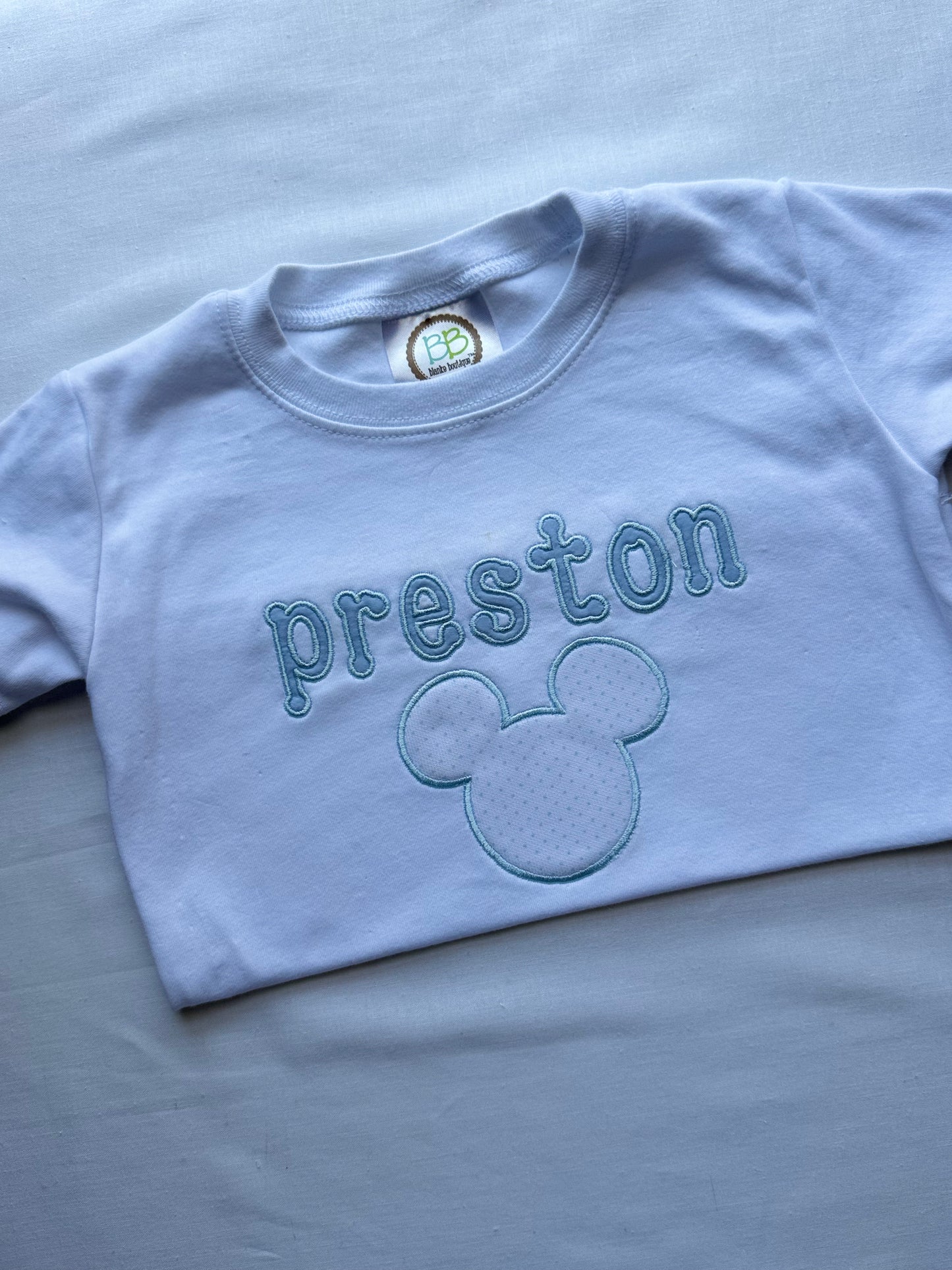 Mickey Head w/ Name Applique
